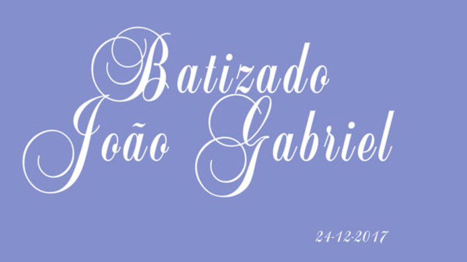 Batizado - João Gabriel